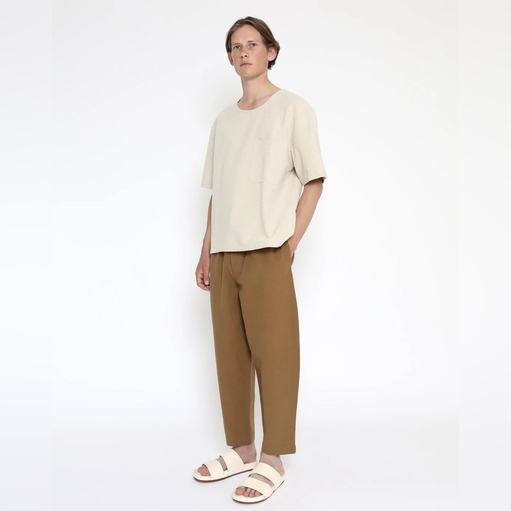 7115 by Szeki SIGNATURE ELASTIC PULL-UP‎ TROUSER Sz M CANVAS EDITION CARAMEL - Picture 2 of 9